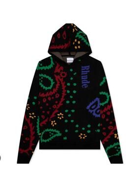 Rhude Knit Hoodie Red / Black